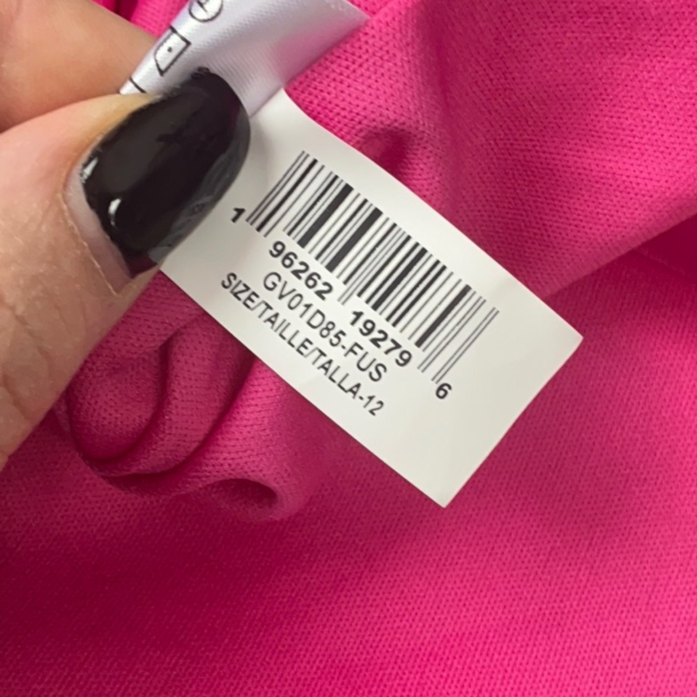 BCBGeneration Fuchsia Ruffle Midi Dress - Picture 9 of 9